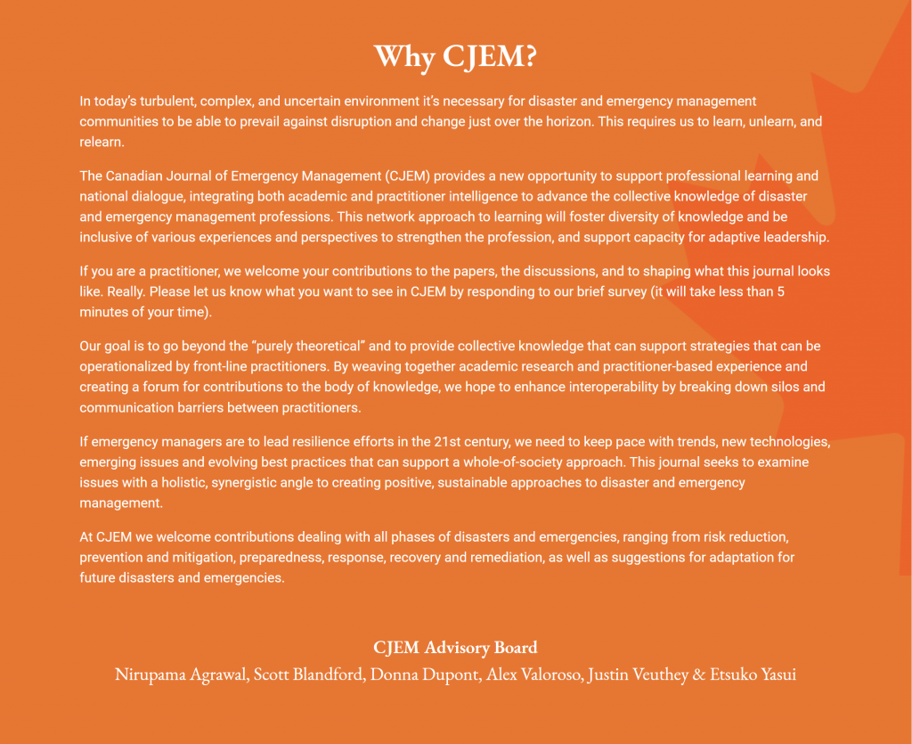 Article cover image for Why CJEM?